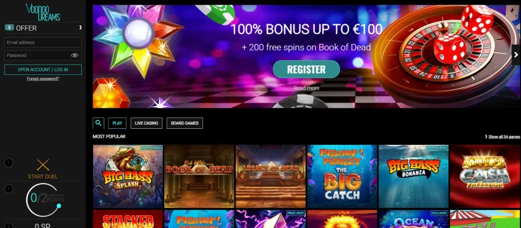 VoodooDreams Casino Sign Up